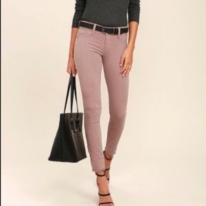 New Current/Elliot Mauve Stiletto Fit Skinny Jeans
